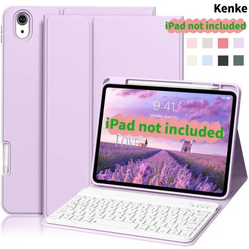 Kenke Ipad Case Keyboard with Magnetic Bluetooth Keyboard, Multi-Angle Stand, Pencil Holder, Full Protection Ipad 10Th Gen Case, A16 Ipad Case, Compatible with Ipad 11Th/10Th Gen, Ipad Air 11/13 Inch, Air 4/5/6/7, Ipad 7/8/9