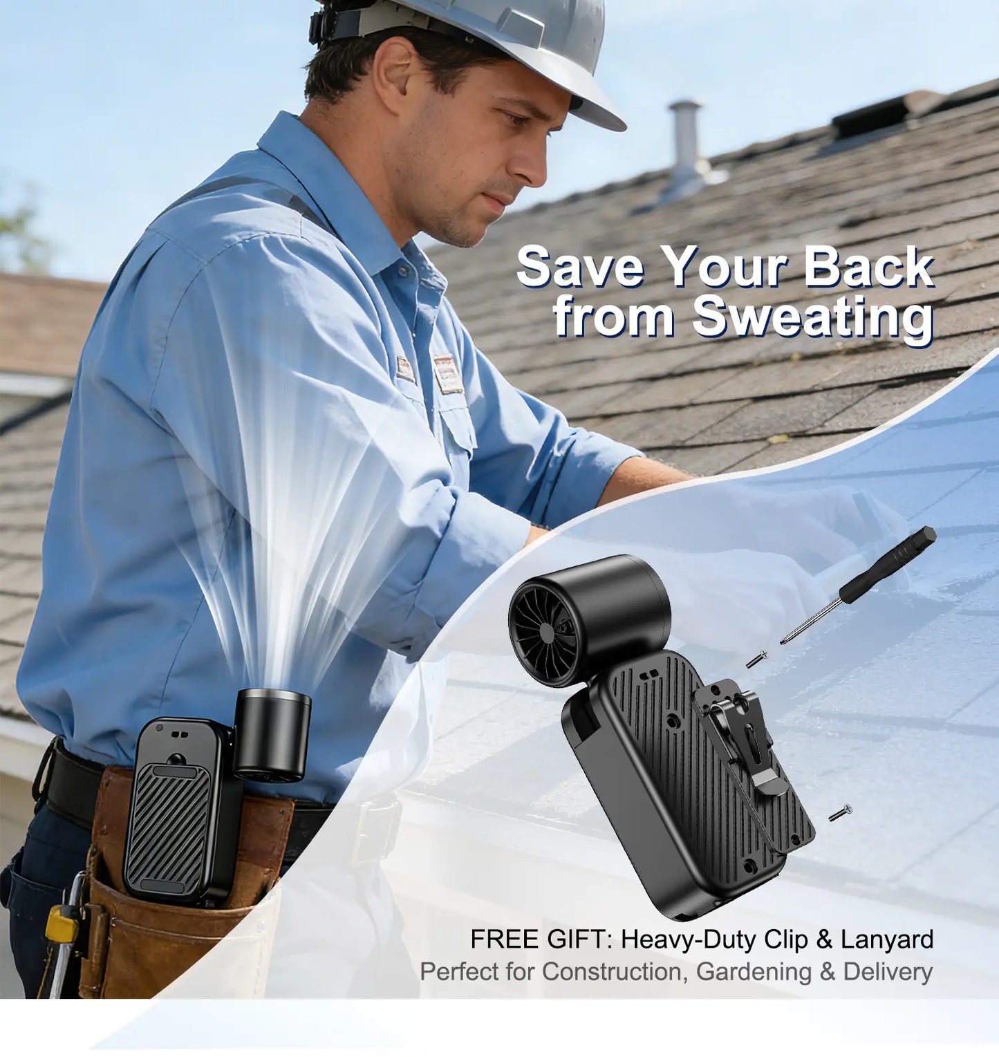 Handheld High Speed Fan 5-In-1 Rechargeable, 199°Adjustable Airflow, USB Cooling, Perfect Fortravel, Office,And Personal Use Protection Dealsforyoudays