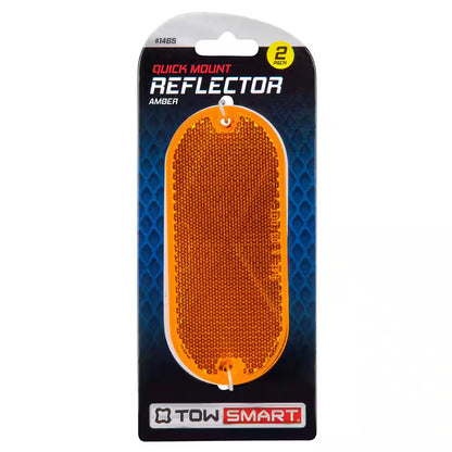 4-1/2 In. X 2 In. Amber Quick Mount Oblong Reflector (2-Pack)