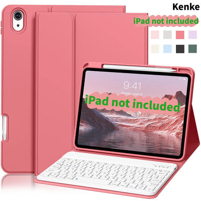 Kenke Ipad Case Keyboard with Magnetic Bluetooth Keyboard, Multi-Angle Stand, Pencil Holder, Full Protection Ipad 10Th Gen Case, A16 Ipad Case, Compatible with Ipad 11Th/10Th Gen, Ipad Air 11/13 Inch, Air 4/5/6/7, Ipad 7/8/9