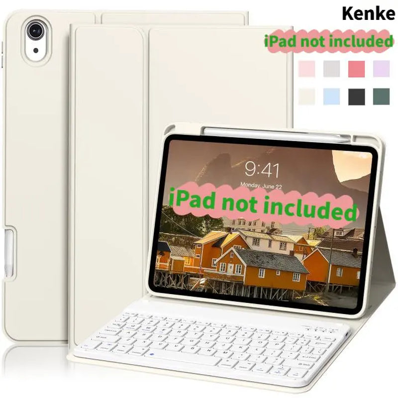 Kenke Ipad Case Keyboard with Magnetic Bluetooth Keyboard, Multi-Angle Stand, Pencil Holder, Full Protection Ipad 10Th Gen Case, A16 Ipad Case, Compatible with Ipad 11Th/10Th Gen, Ipad Air 11/13 Inch, Air 4/5/6/7, Ipad 7/8/9