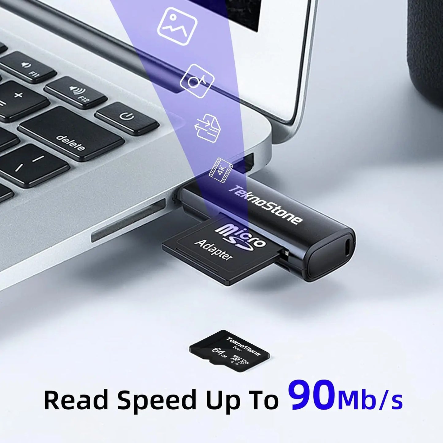 TF Card 128GB with Adapter, High Speed Memory Card, UHS-I C10 A1 Memory TF Card for Tablet/Mobile Phone/Camera/Car Audio/Game Console