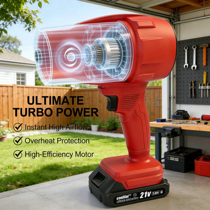Cordless Turbo Super Power Air Duster 21V Blower One-Touch Clean Cordless & Powerful Handheld Powerfuldryer Aircraft Engine Design Fathersdaygift