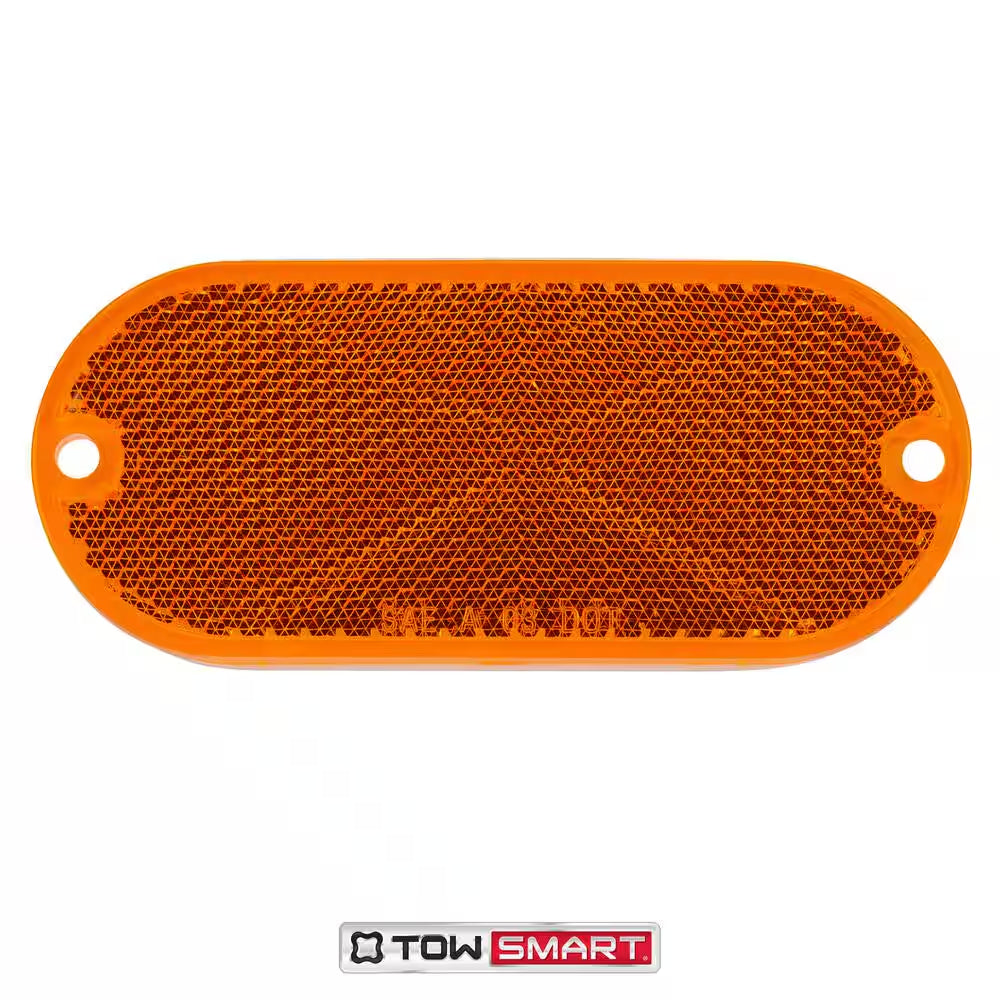 4-1/2 In. X 2 In. Amber Quick Mount Oblong Reflector (2-Pack)