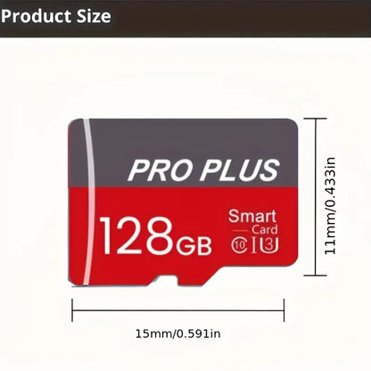 TF Card 128GB with Adapter, High Speed Memory Card, UHS-I C10 A1 Memory TF Card for Tablet/Mobile Phone/Camera/Car Audio/Game Console
