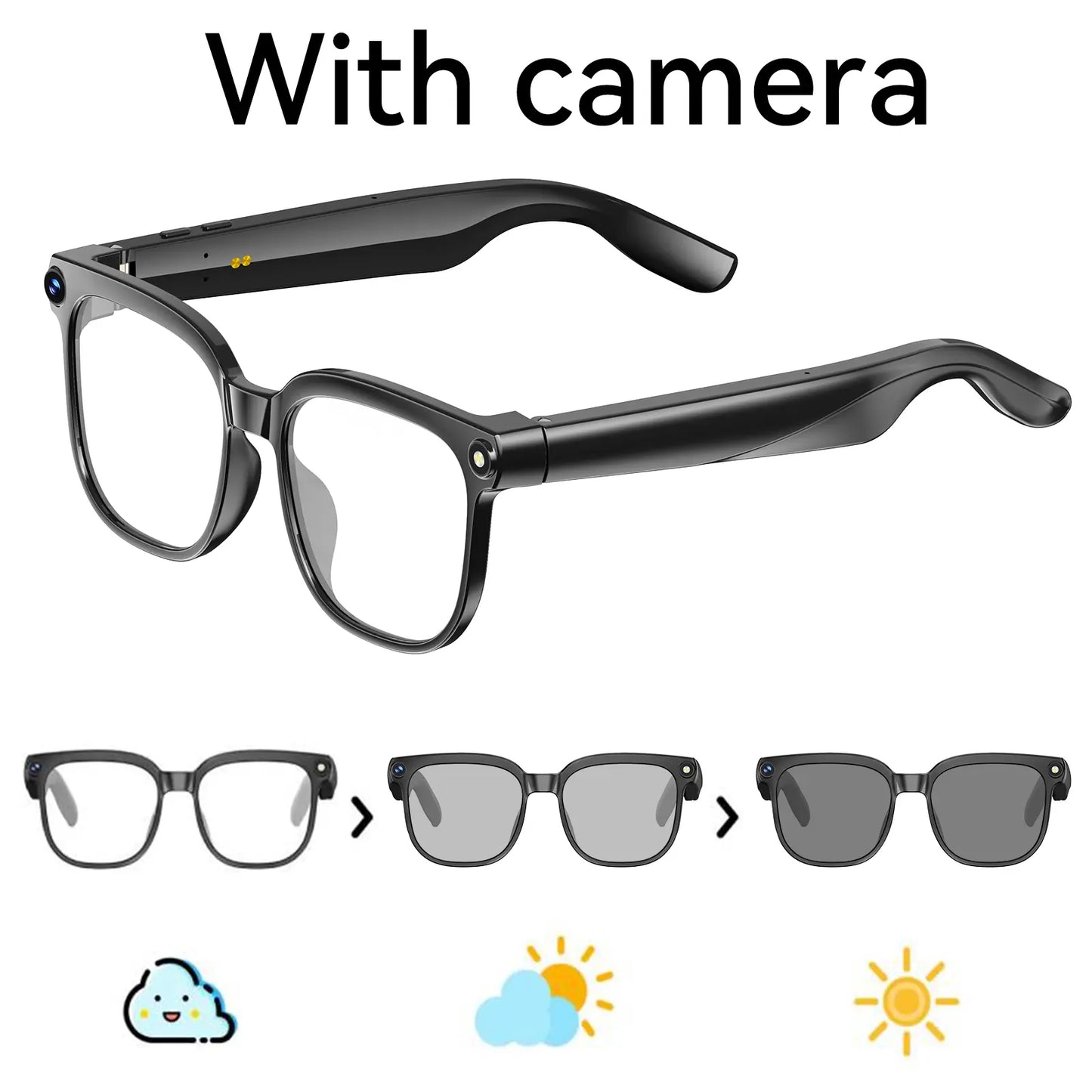 2026 New Smart AI Camera Glasses With8Mp Camera Glasses,1080P Anti-Shake Video Recording,Button Touch Adjustment for Travel Outdoor Adventures Hands-Free Photography 139 Languages Real-Time Translation Bluetooth Wireless Wearable Video Recording