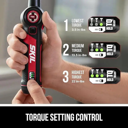 【Father'S Day Gift 】Twist 2.0 Rechargeable 4V Screwdriver with Pivoting Head, Torque Setting, USB-C Charging Cable & 2PC Bit Set