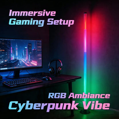 RGB Corner Floor Lamp with Music Sync, Smart LED Ambient Light with App & Remote Control for Bedroom, Gaming Room & Living Room Decor