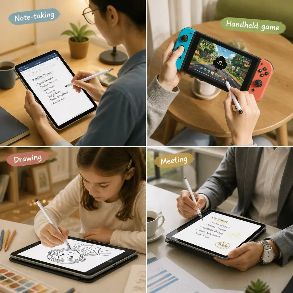 3-In-1 Neutral Pen Flat Pen,High Precision Universal Stylus Pen for Itablets, Phones, Switch, Suitable for All Ages, for Touch Screen, Can Be Used as a School Season Gifts,Birthday Gifts Stylus for School Sets NO Bluetooth Needed Mothersdaygift