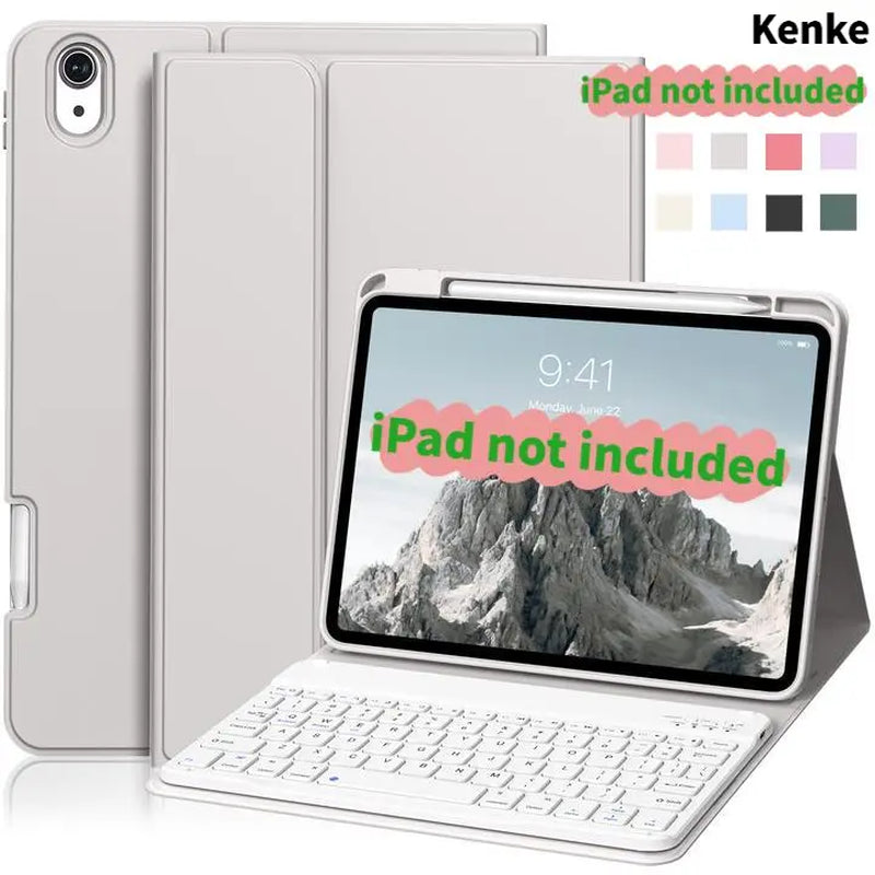 Kenke Ipad Case Keyboard with Magnetic Bluetooth Keyboard, Multi-Angle Stand, Pencil Holder, Full Protection Ipad 10Th Gen Case, A16 Ipad Case, Compatible with Ipad 11Th/10Th Gen, Ipad Air 11/13 Inch, Air 4/5/6/7, Ipad 7/8/9