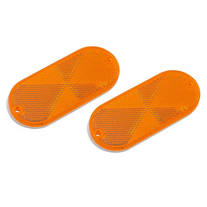 4-1/2 In. X 2 In. Amber Quick Mount Oblong Reflector (2-Pack)