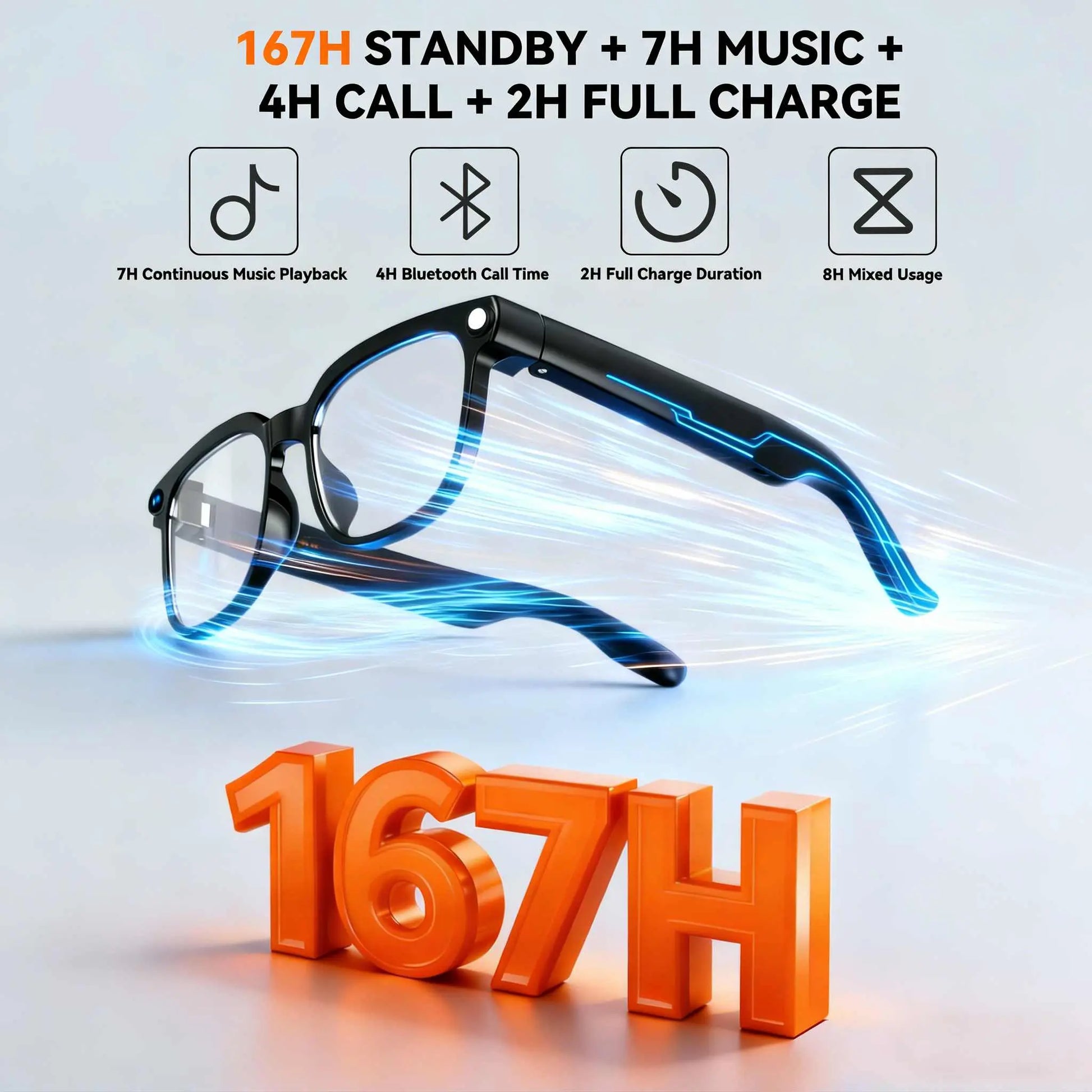2026 New Smart AI Camera Glasses With8Mp Camera Glasses,1080P Anti-Shake Video Recording,Button Touch Adjustment for Travel Outdoor Adventures Hands-Free Photography 139 Languages Real-Time Translation Bluetooth Wireless Wearable Video Recording