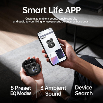 Air7 Pro Noise Cancelling Earbuds - Bluetooth 5.4, 40H Battery