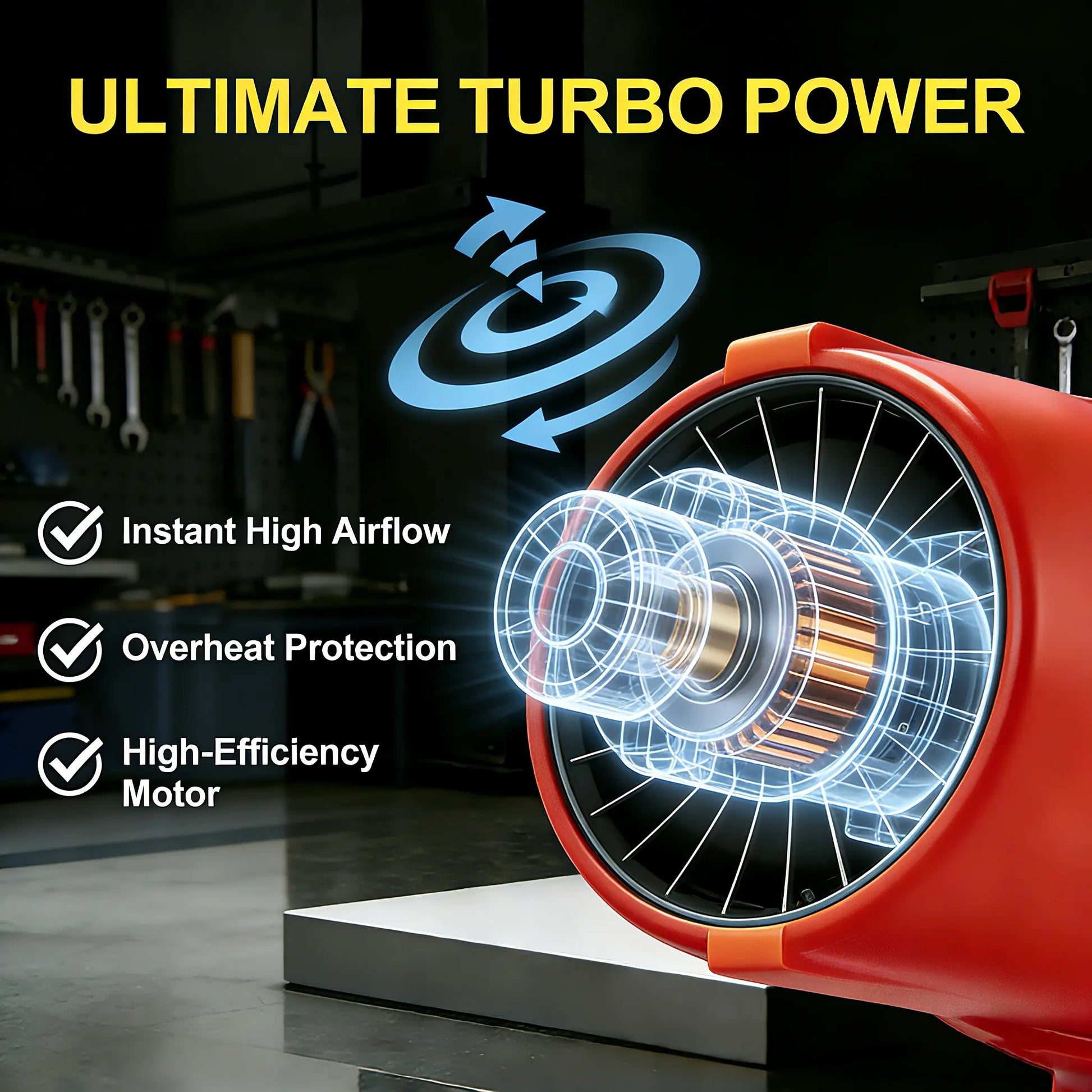 Cordless Turbo Super Power Air Duster 21V Blower One-Touch Clean Cordless & Powerful Handheld Powerfuldryer Aircraft Engine Design Fathersdaygift