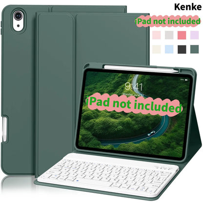 Kenke Ipad Case Keyboard with Magnetic Bluetooth Keyboard, Multi-Angle Stand, Pencil Holder, Full Protection Ipad 10Th Gen Case, A16 Ipad Case, Compatible with Ipad 11Th/10Th Gen, Ipad Air 11/13 Inch, Air 4/5/6/7, Ipad 7/8/9
