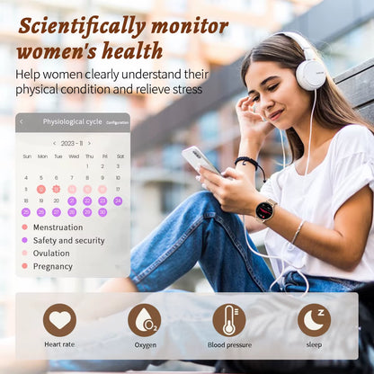 Bluetooth Call Smart Watch Women Fashion Watches Custom Dial Sport Fitness Health Tracker Smartwatch for Android IOS 2026