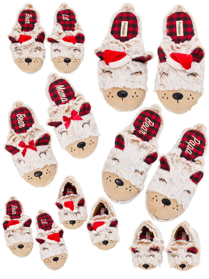 Cozy Comfort Matching Family Bear Slippers
