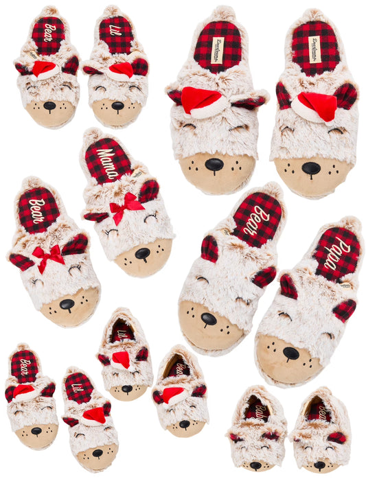 Cozy Comfort Matching Family Bear Slippers