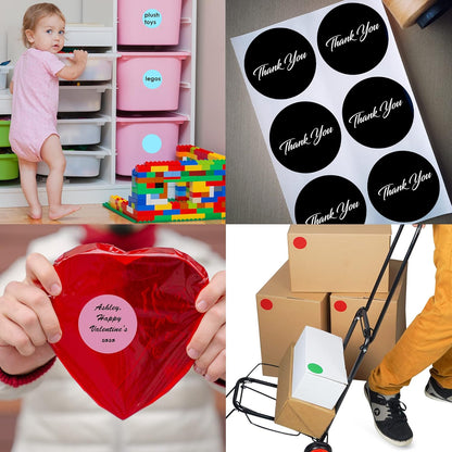 Red Labels Stickers 2 Inch for Inventory and Labeling 50Mm - 300 Pack