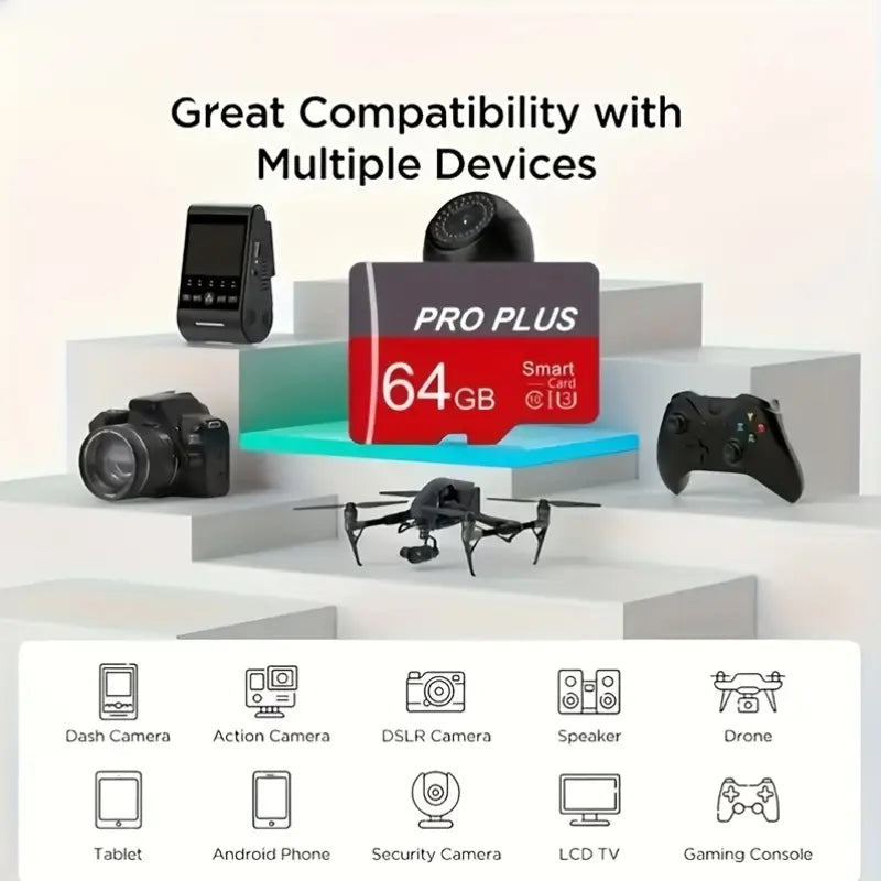 TF Card 128GB with Adapter, High Speed Memory Card, UHS-I C10 A1 Memory TF Card for Tablet/Mobile Phone/Camera/Car Audio/Game Console