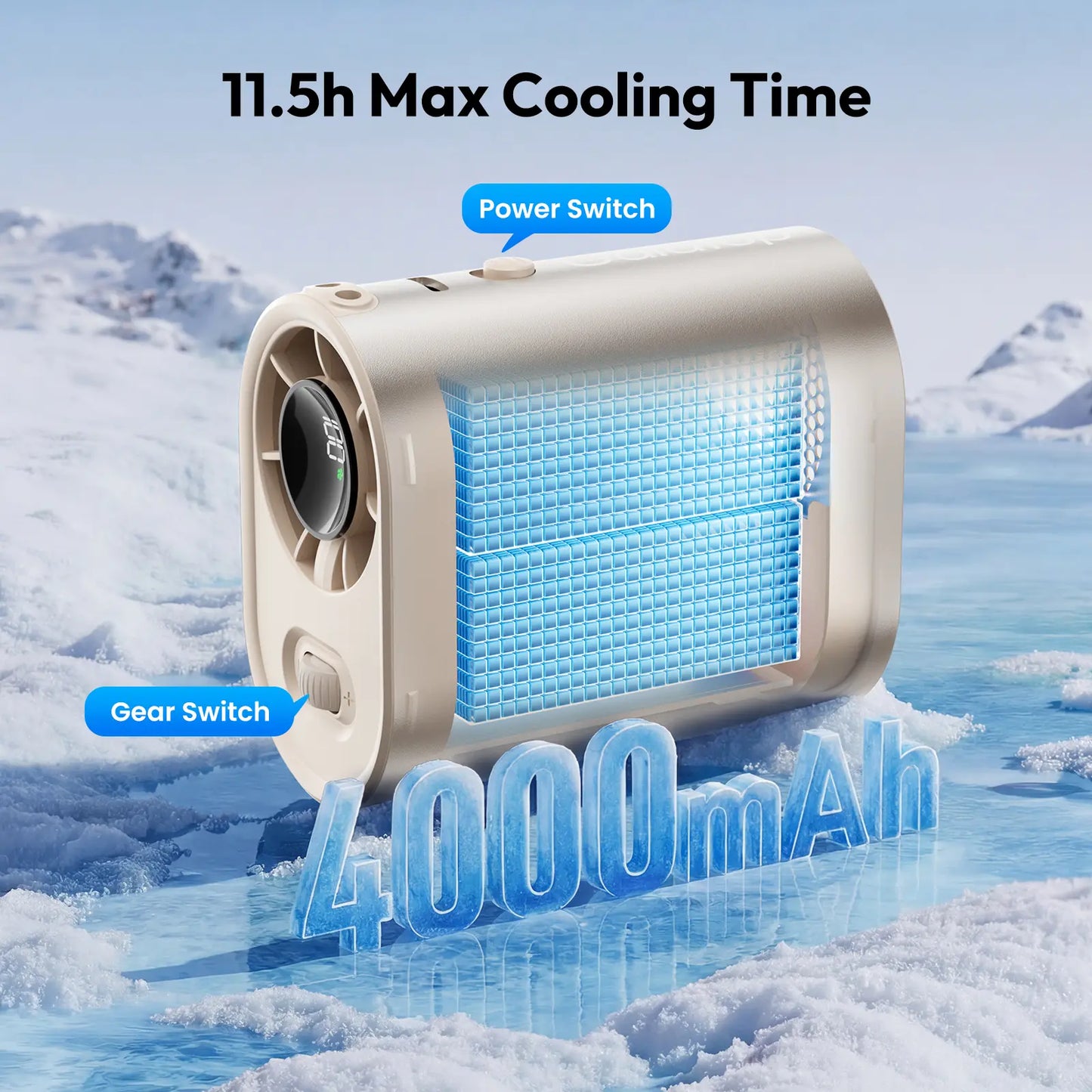 [100 Speed Turbo] GAIATOP Portable Clip-On Fan, 15000RPM Powerful Hands-Free Personal Fan, Practical Outdoor Gift Summerwins