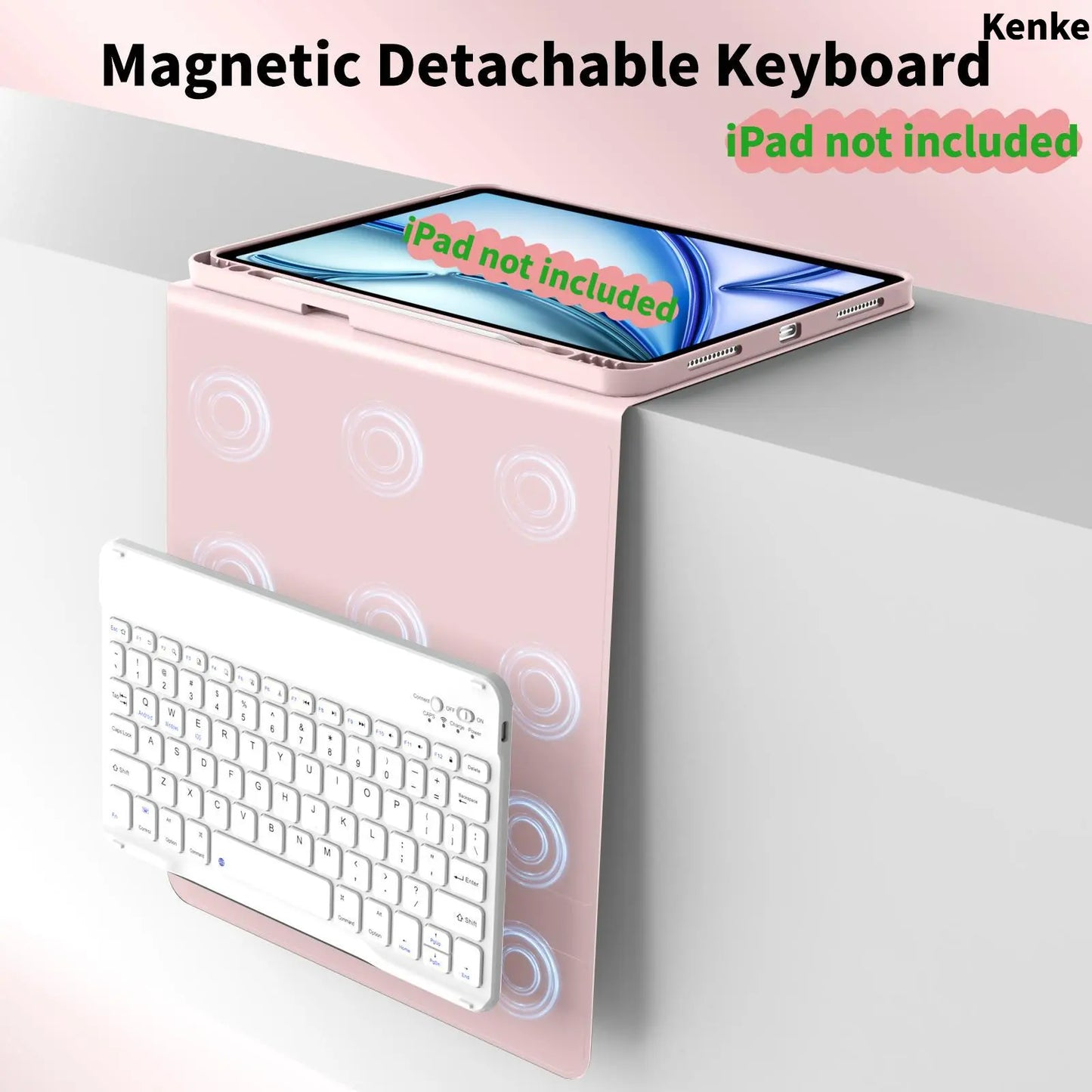 Kenke Ipad Case Keyboard with Magnetic Bluetooth Keyboard, Multi-Angle Stand, Pencil Holder, Full Protection Ipad 10Th Gen Case, A16 Ipad Case, Compatible with Ipad 11Th/10Th Gen, Ipad Air 11/13 Inch, Air 4/5/6/7, Ipad 7/8/9