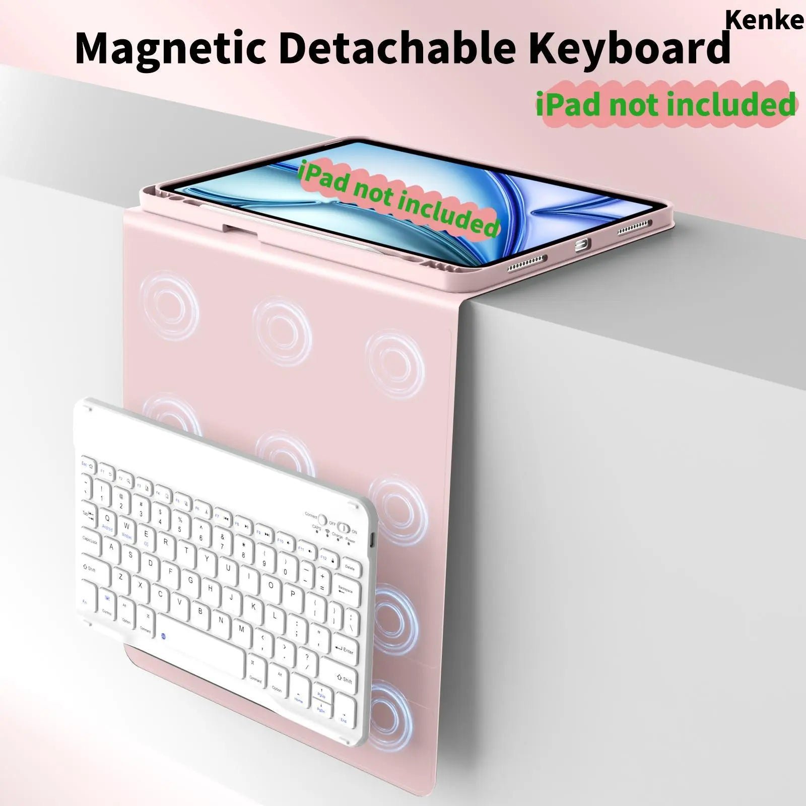 Kenke Ipad Case Keyboard with Magnetic Bluetooth Keyboard, Multi-Angle Stand, Pencil Holder, Full Protection Ipad 10Th Gen Case, A16 Ipad Case, Compatible with Ipad 11Th/10Th Gen, Ipad Air 11/13 Inch, Air 4/5/6/7, Ipad 7/8/9