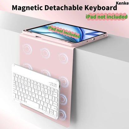 Kenke Ipad Case Keyboard with Magnetic Bluetooth Keyboard, Multi-Angle Stand, Pencil Holder, Full Protection Ipad 10Th Gen Case, A16 Ipad Case, Compatible with Ipad 11Th/10Th Gen, Ipad Air 11/13 Inch, Air 4/5/6/7, Ipad 7/8/9
