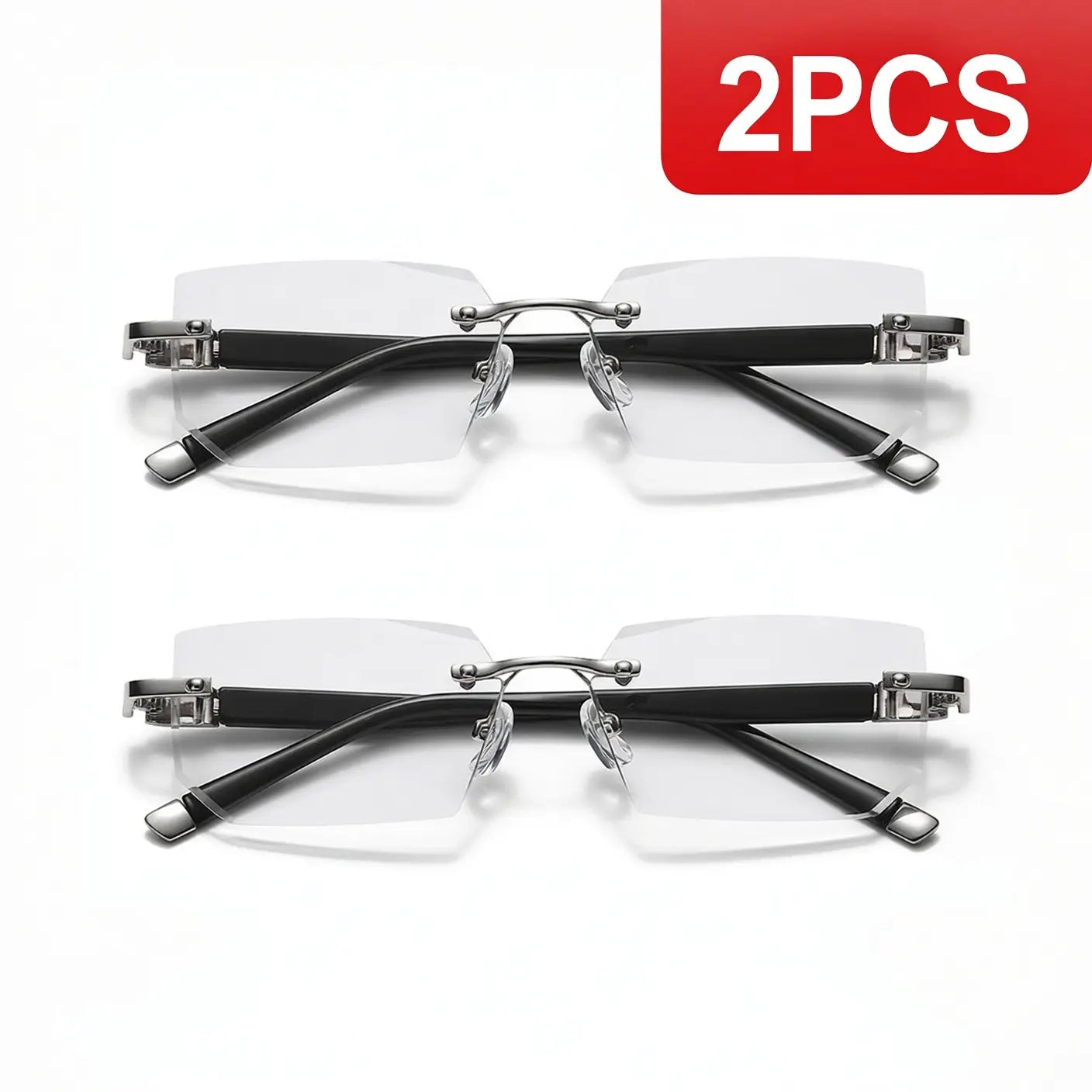 Tiktok Trend Anti-Glare HD Reading Glasses & Classic Aviator Sunglasses | Unisex 2-Pack Premium Eyewear Collection for Summer Outfits