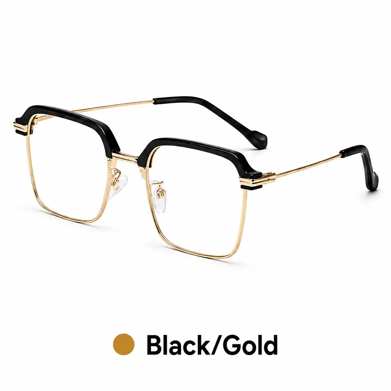 Photochromic Progressive Multifocal Presbyopia Readers Reading Glasses with Blue Light Blocking & UV400 Protection Semi-Rimless Black Gold Frame for Work Travel & Everyday Use Dealsforyoudays