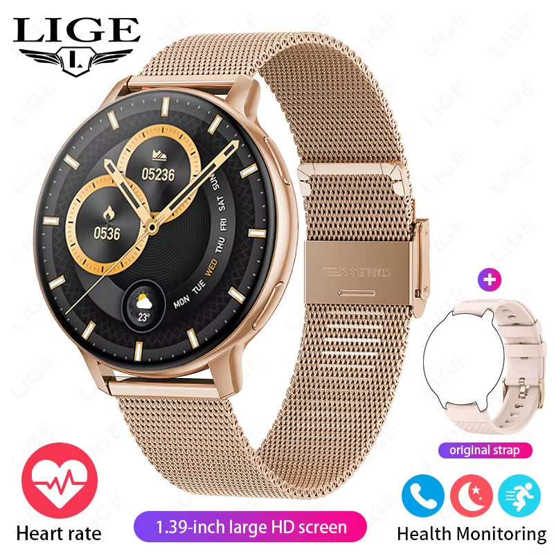 Bluetooth Call Smart Watch Women Fashion Watches Custom Dial Sport Fitness Health Tracker Smartwatch for Android IOS 2026