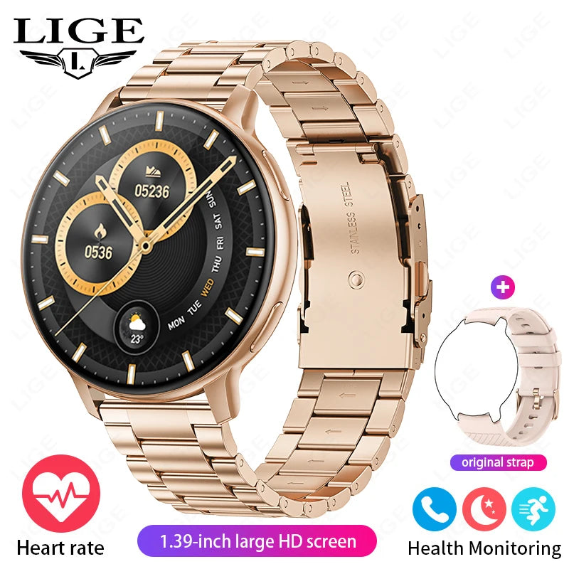 Bluetooth Call Smart Watch Women Fashion Watches Custom Dial Sport Fitness Health Tracker Smartwatch for Android IOS 2026