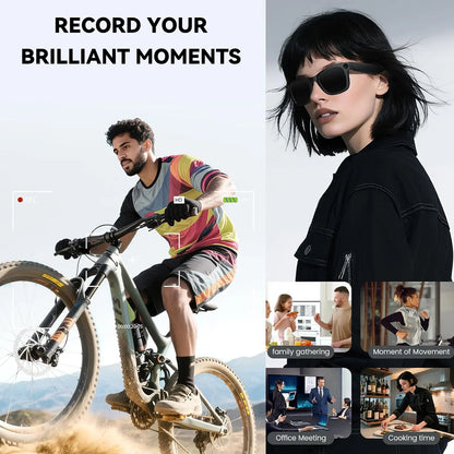 2026 New Smart AI Camera Glasses With8Mp Camera Glasses,1080P Anti-Shake Video Recording,Button Touch Adjustment for Travel Outdoor Adventures Hands-Free Photography 139 Languages Real-Time Translation Bluetooth Wireless Wearable Video Recording